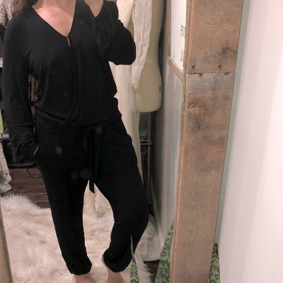 Young Fabulous and Broke black knit pants jumpsuit size medium - Picture 4 of 10
